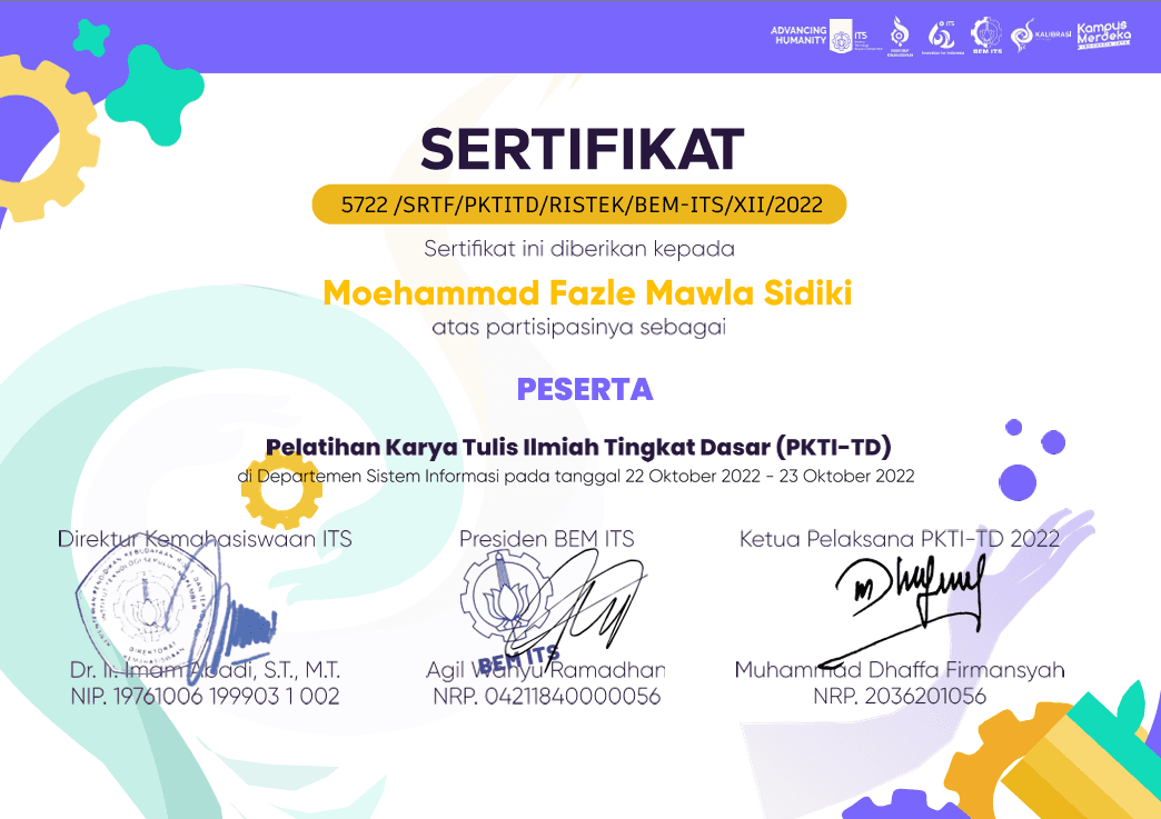 Pelatihan Karya Tulis Ilmiah Tingkat Dasar (PKTI-TD)