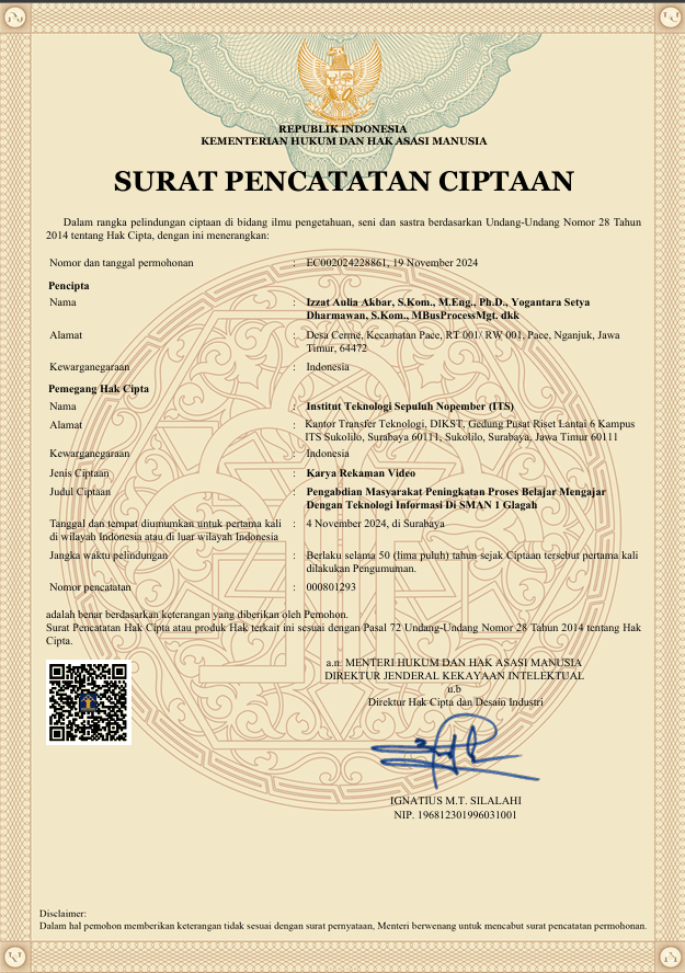 Copyright: Community Service on Enhancing Teaching and Learning Processes with Information Technology